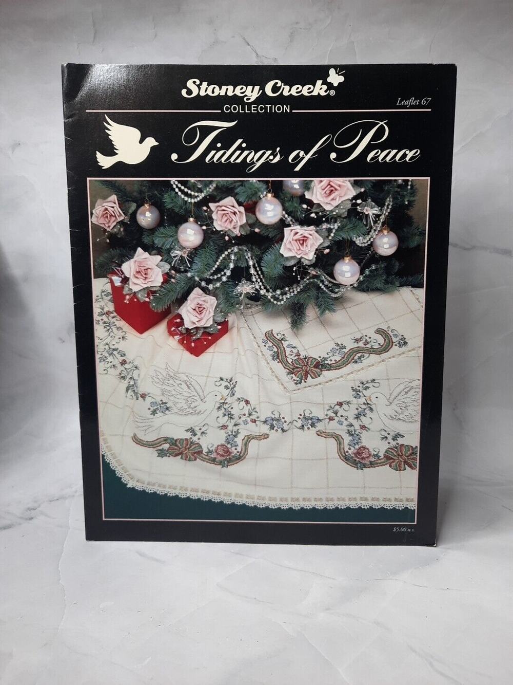 1993 Stoney Creek Cross Stitch Pattern Tidings of Peace Christmas Tree Skirt